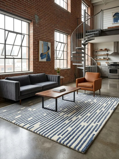 AR-016 | Linear Abstract Hand-Tufted Rug My Store