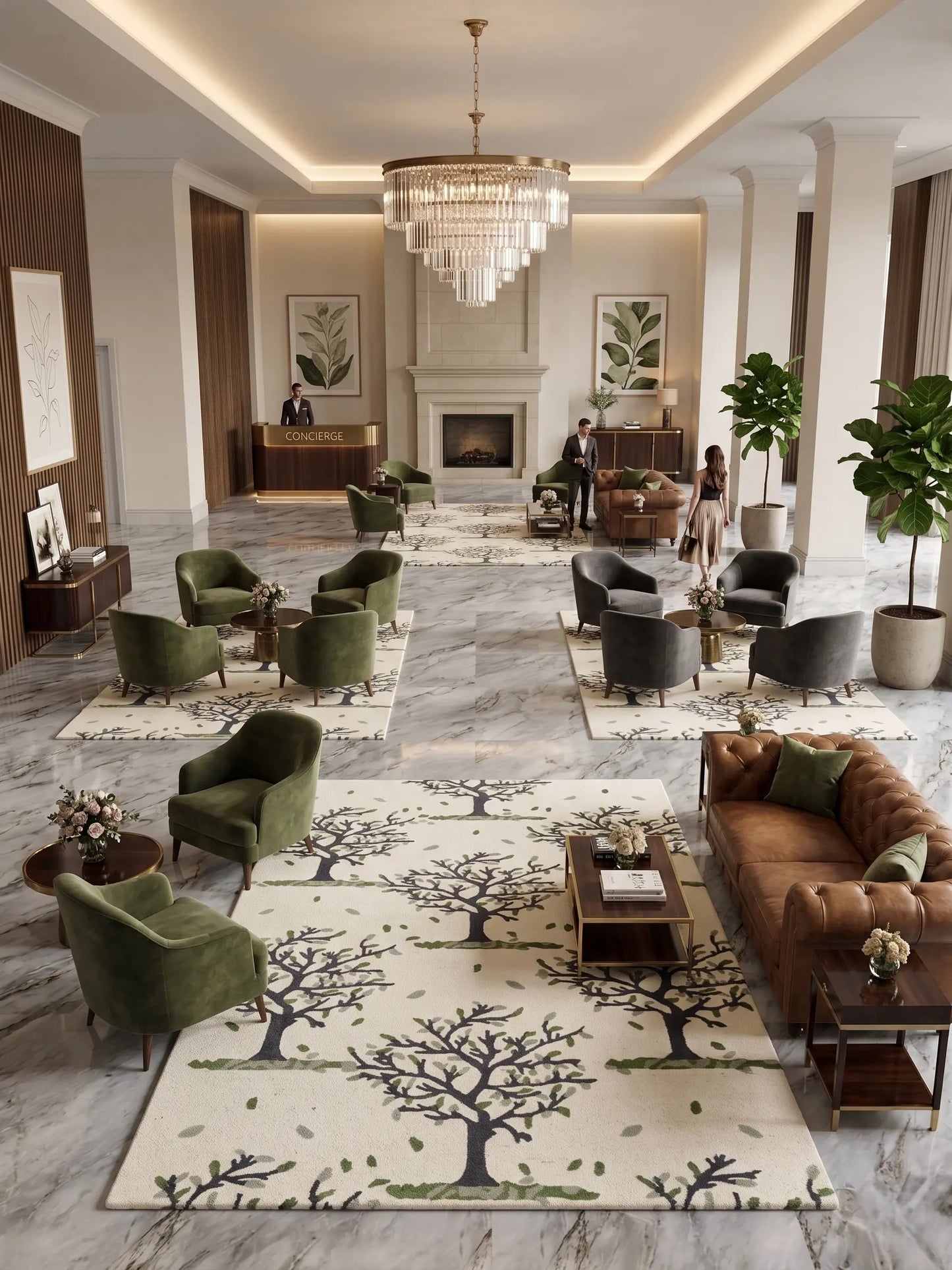 AR-009 | Tree Pattern Hand-Tufted Rug My Store