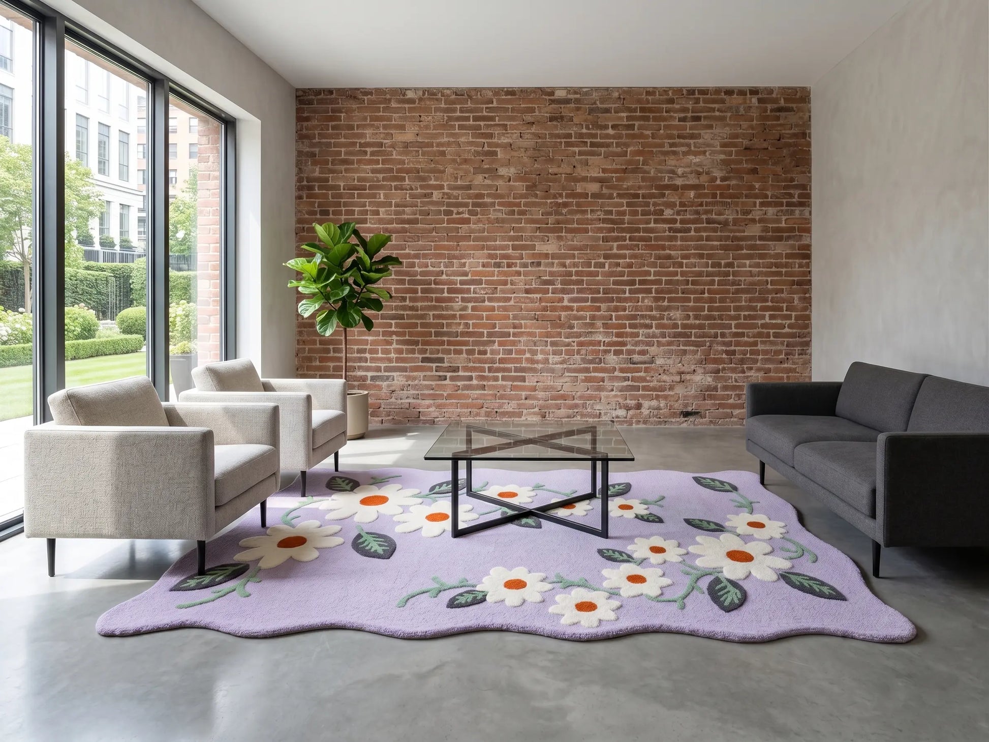 AR-015 | Daisy Floral Hand-Tufted Rug My Store