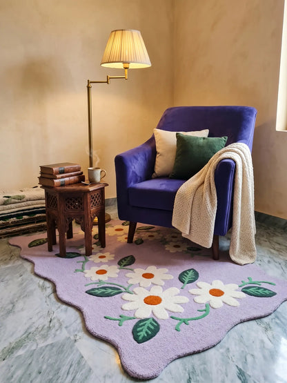 AR-015 | Daisy Floral Hand-Tufted Rug My Store