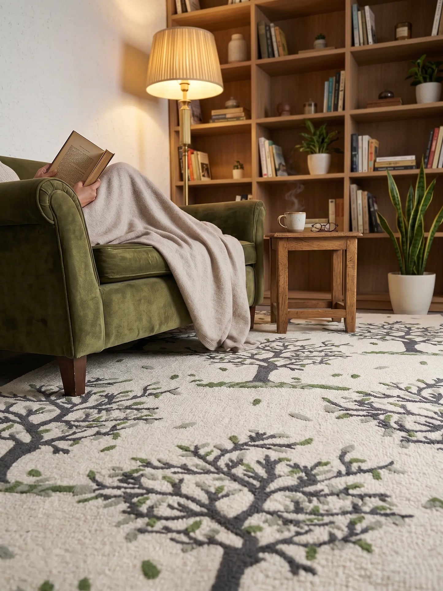 AR-009 | Tree Pattern Hand-Tufted Rug My Store