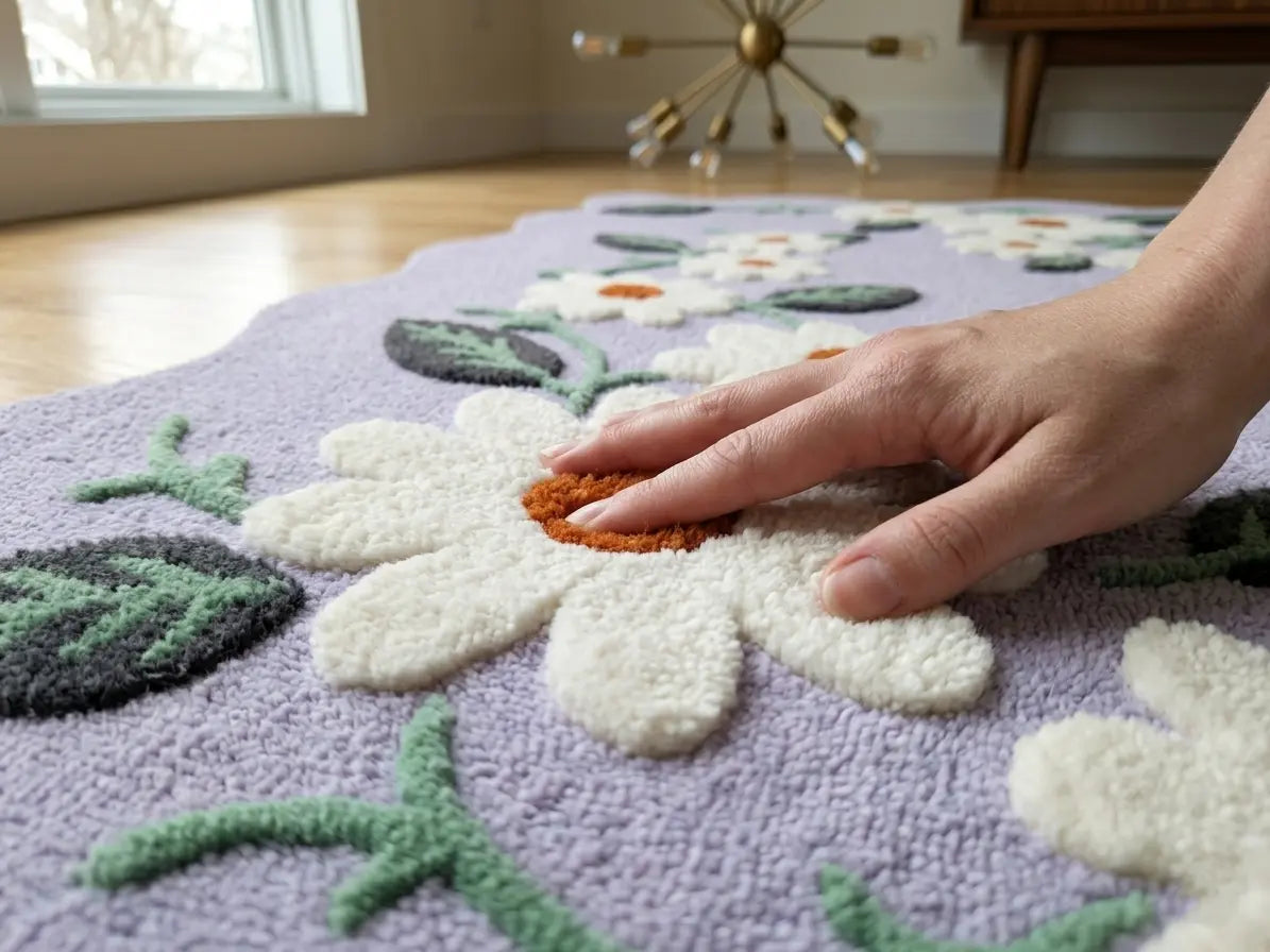 AR-015 | Daisy Floral Hand-Tufted Rug My Store