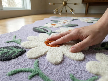 AR-015 | Daisy Floral Hand-Tufted Rug My Store