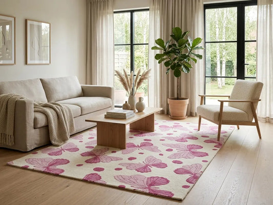 AR-002 | Butterfly Pattern Hand-Tufted Rug My Store
