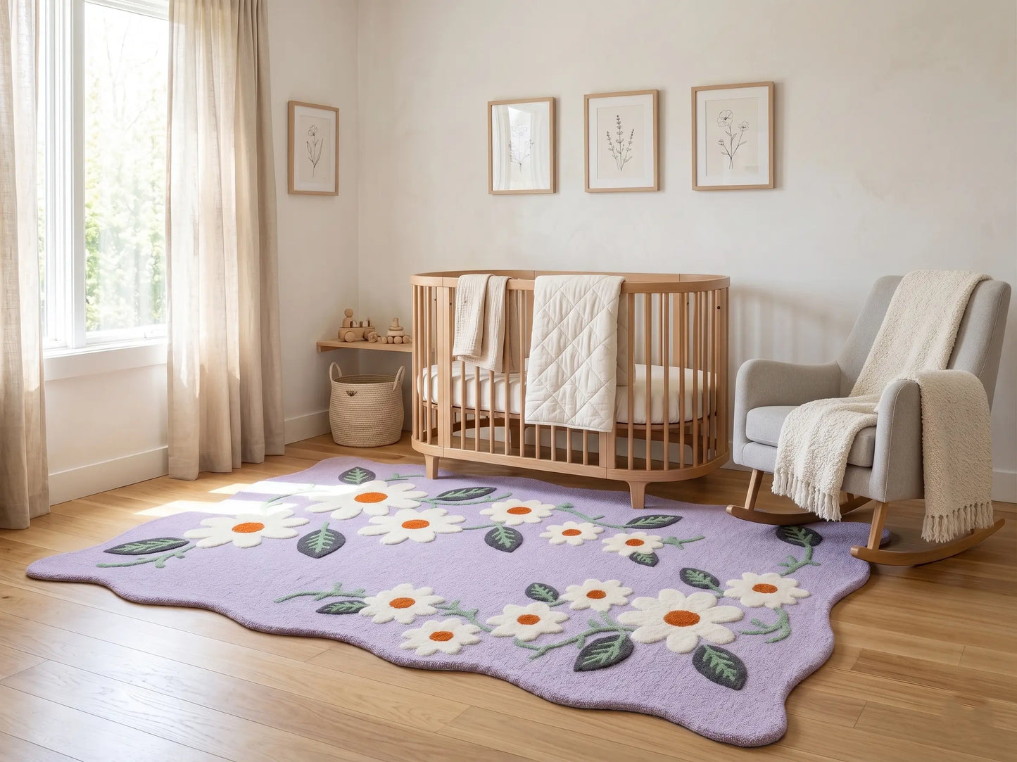 AR-015 | Daisy Floral Hand-Tufted Rug My Store
