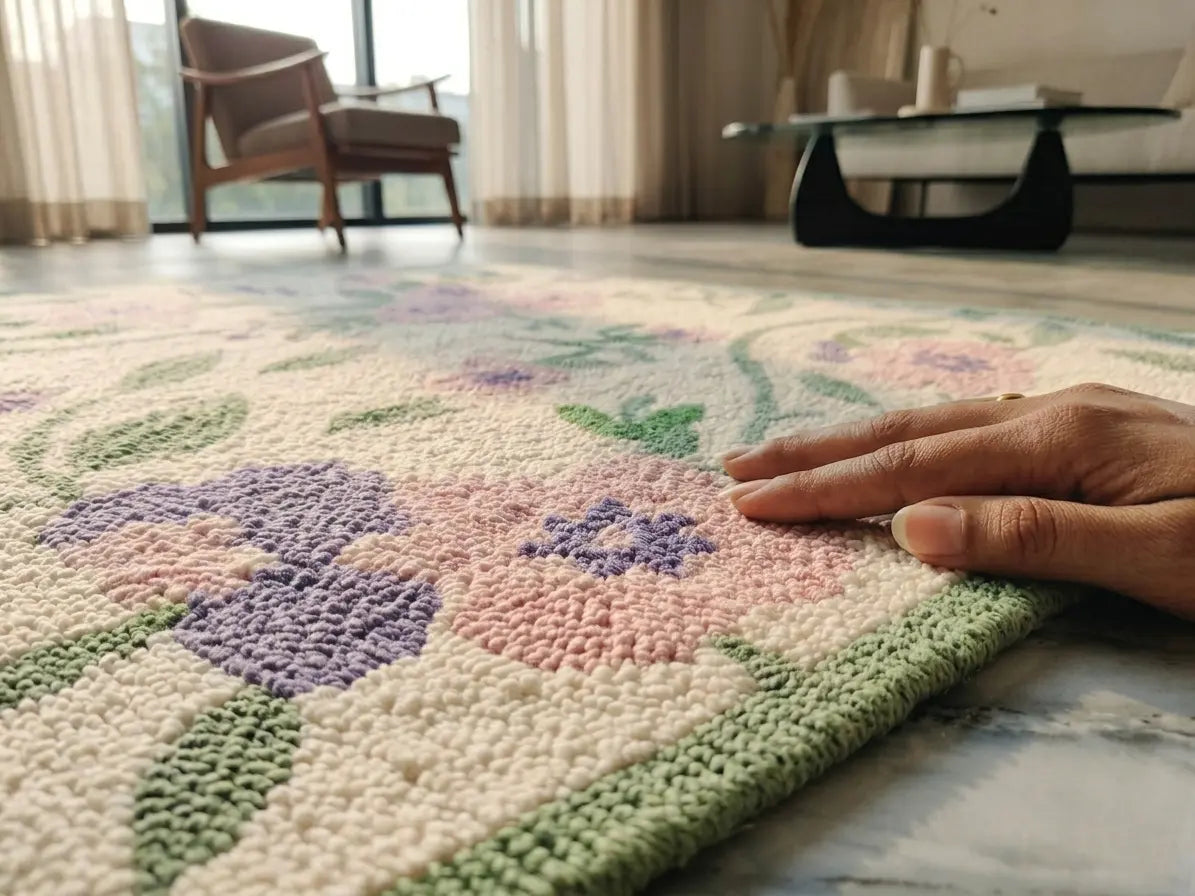 AR-012 | Floral Vine Hand-Tufted Rug My Store