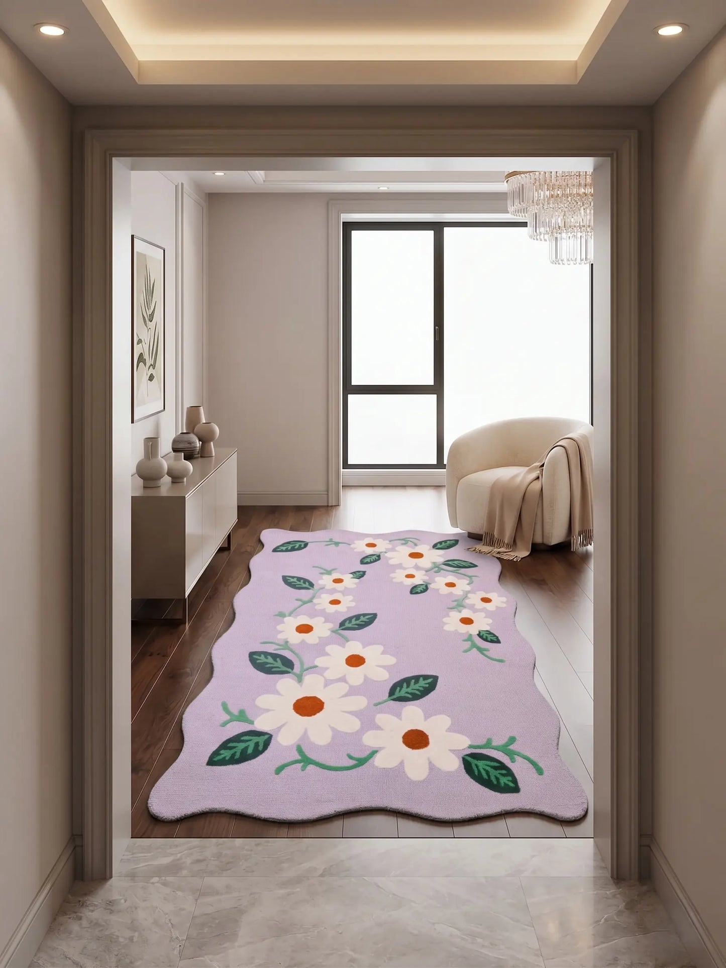 AR-015 | Daisy Floral Hand-Tufted Rug My Store