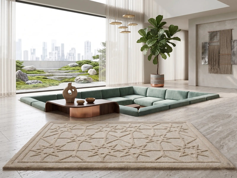 AR-007 | Star Pattern Hand-Tufted Rug My Store