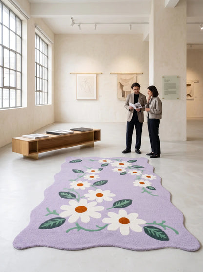 AR-015 | Daisy Floral Hand-Tufted Rug My Store