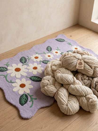 AR-015 | Daisy Floral Hand-Tufted Rug My Store