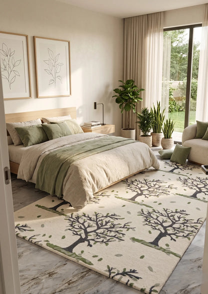 AR-009 | Tree Pattern Hand-Tufted Rug My Store