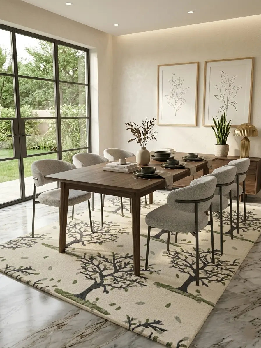 AR-009 | Tree Pattern Hand-Tufted Rug My Store