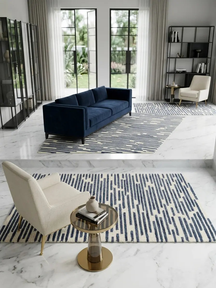 AR-016 | Linear Abstract Hand-Tufted Rug My Store