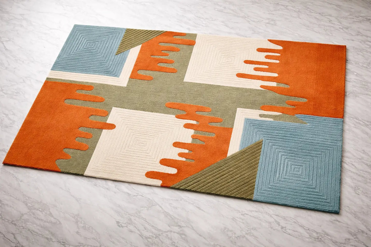 AR-001 | Modern Abstract Hand-Tufted Rug A1 Habitatco