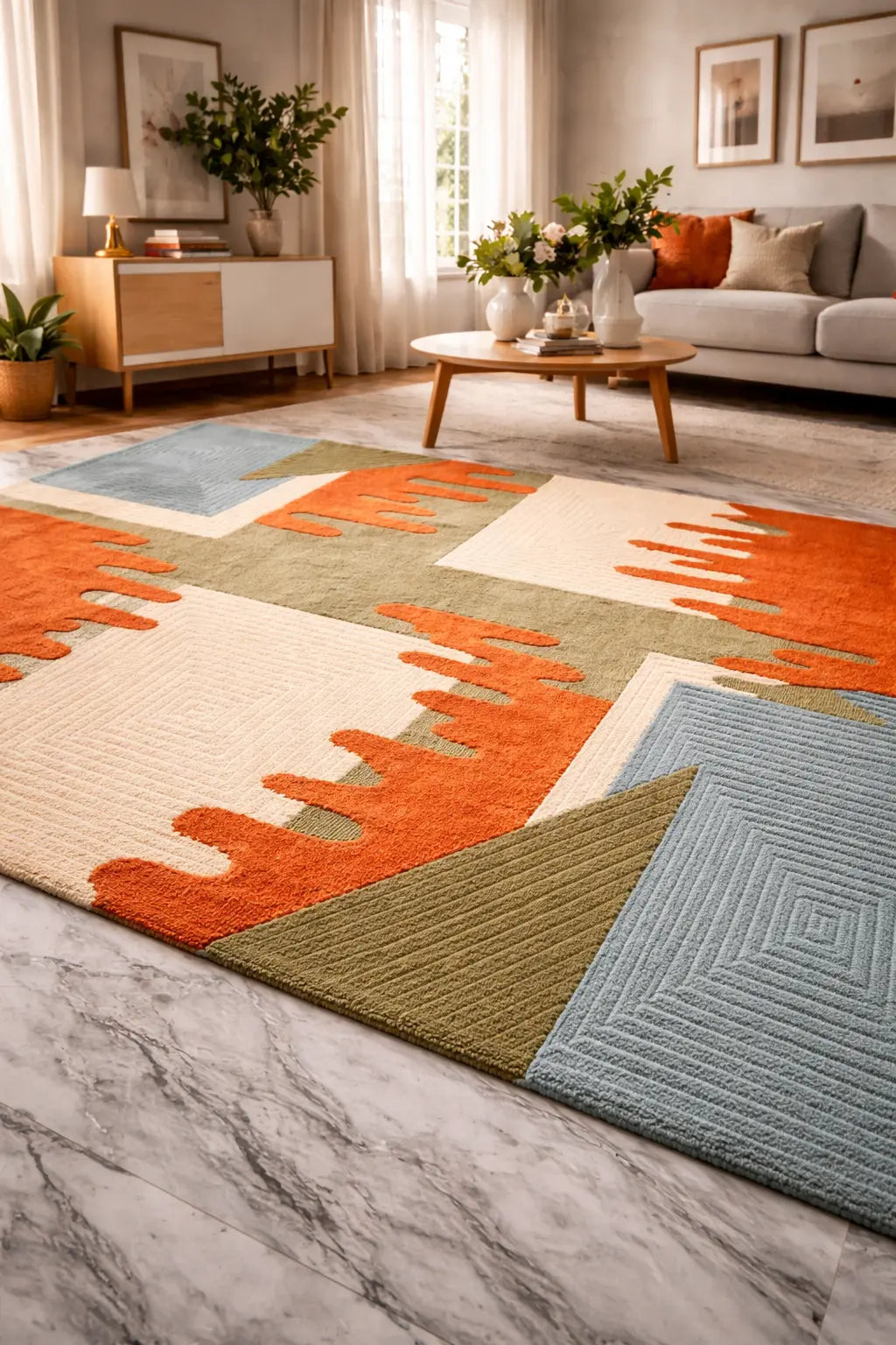 AR-001 | Modern Abstract Hand-Tufted Rug A1 Habitatco