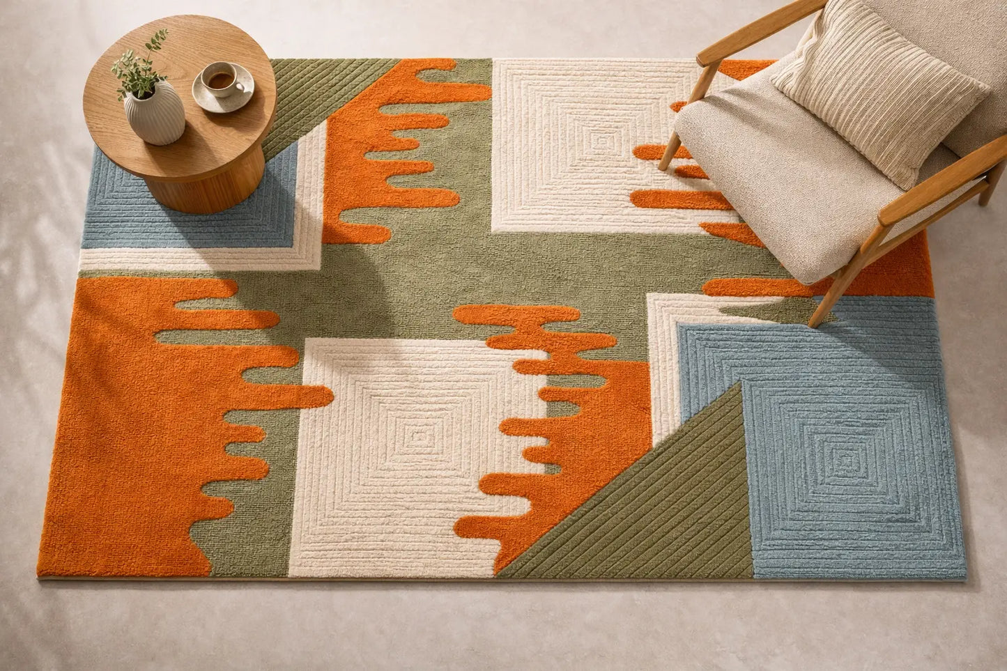 AR-001 | Modern Abstract Hand-Tufted Rug A1 Habitatco