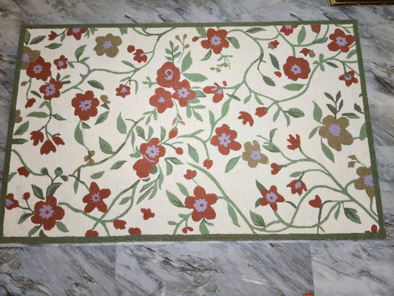 AR-004 | Floral Vine Hand-Tufted Rug
