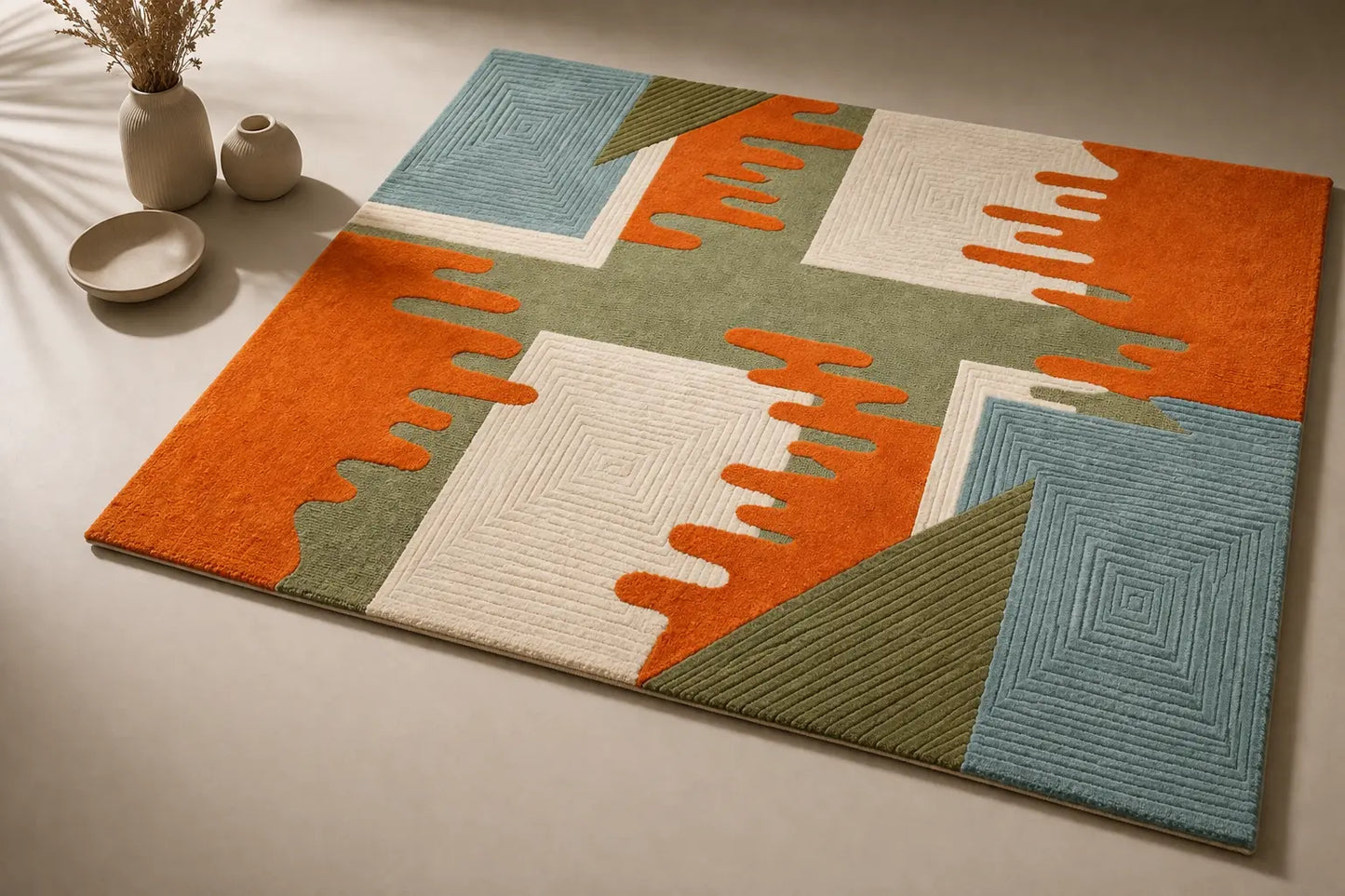 AR-001 | Modern Abstract Hand-Tufted Rug A1 Habitatco