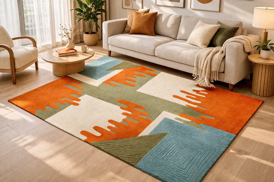 AR-001 | Modern Abstract Hand-Tufted Rug A1 Habitatco
