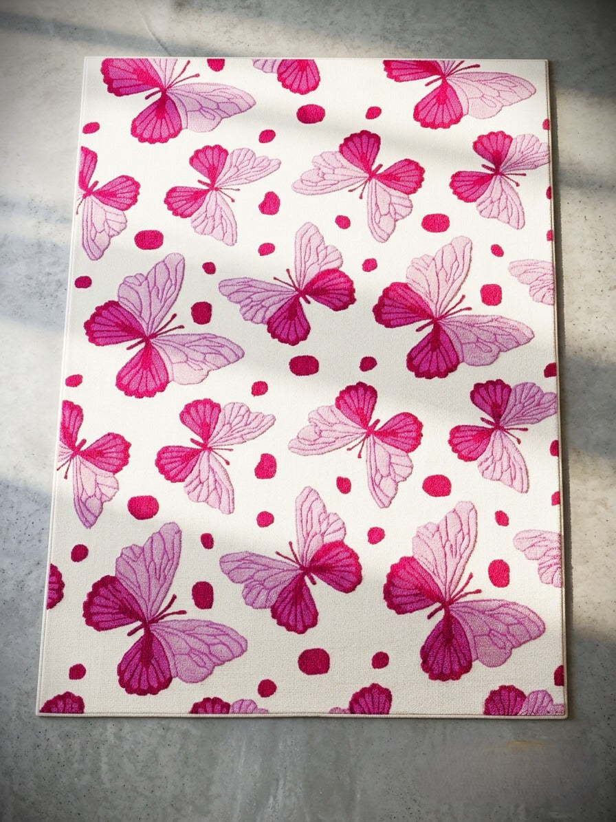 AR-002 | Butterfly Pattern Hand-Tufted Rug