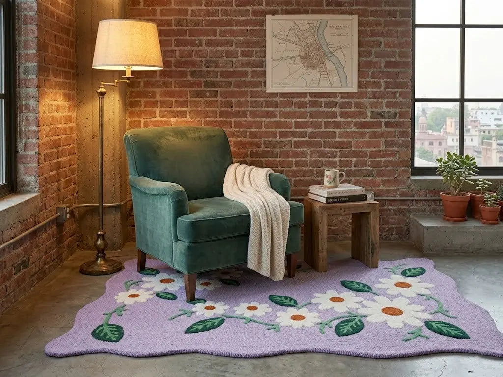 AR-015 | Daisy Floral Hand-Tufted Rug My Store