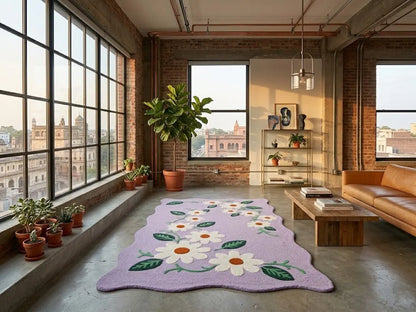AR-015 | Daisy Floral Hand-Tufted Rug My Store