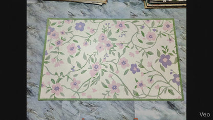 Floral Vine Hand-Tufted Rug
